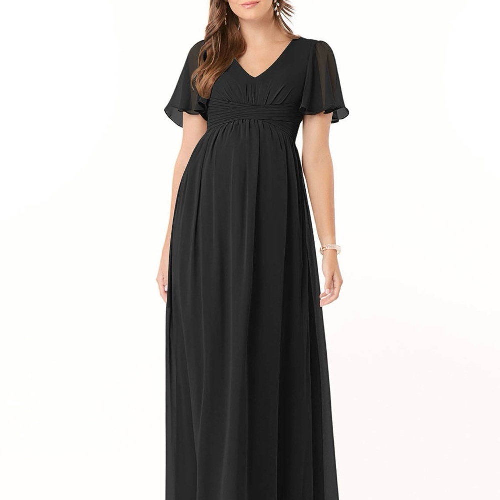 Azazie Black Verna Gown